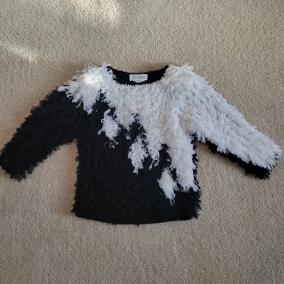 Vintage Sideffects Size M Hand Crocheted Boho/ MOD Sweater Pullover - Picture 1 of 8